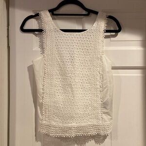 Who What Wear white lace tank top